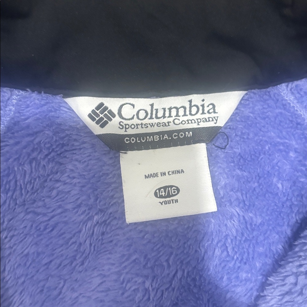 Columbia Vibrant Blue Fleece Jacket youth 14/16 - Picture 2 of 6